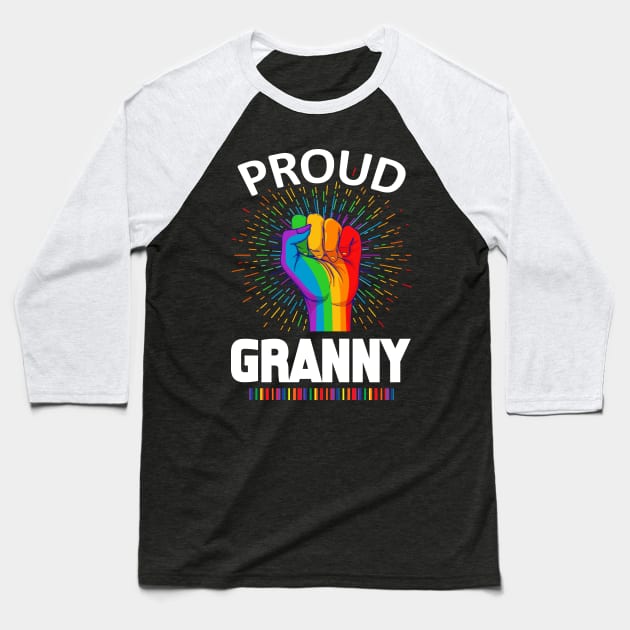 Proud Granny Gay Lgbt Baseball T-Shirt by adrinalanmaji